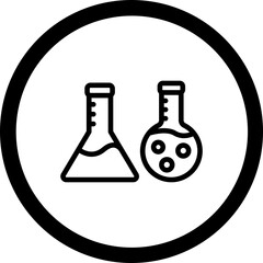 Flasks Vector Icon Design