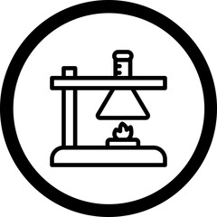 Bunsen Burner Vector Icon Design