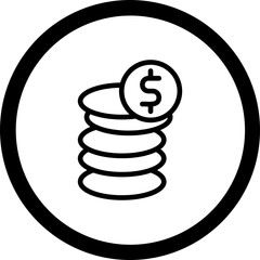 Coins Vector Icon Design