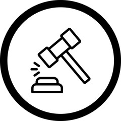 Auction Vector Icon Design