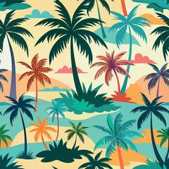 set of palm tree