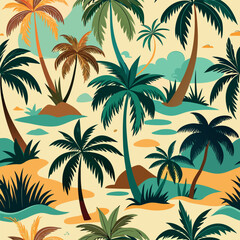 set of palm tree