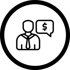 Financial Consultant Vector Icon Design