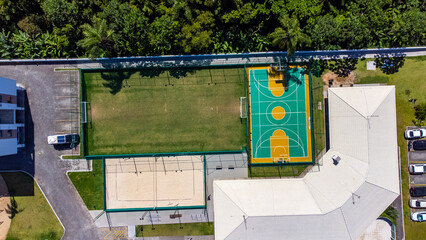 Construção Empreiteiro Alambrado Cerca Condomínio Residencial Centro Esportivo Quadras Futsal...