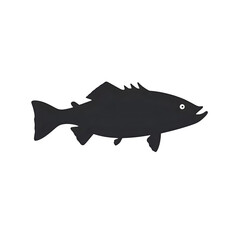 Obraz premium Flat Silhouette Image of a Fishing Bobber