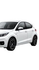 White hatchback car profile