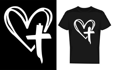 Inspirational christian faith graphic featuring a silhouette of a woman with a divine presence conveying a message of divine support and protection perfect for apparel