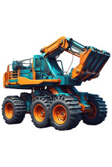 Fototapeta premium bulldozer isolated on white background