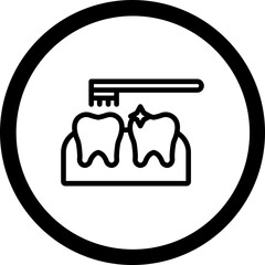 Dental Cleaning Vector Icon Design
