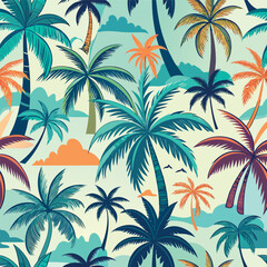 set of palm tree