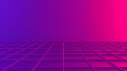 Abstract Grid System Distortion Deep Violet Hot Pink