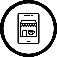 Online Shop Vector Icon Design