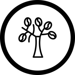 Coffer Tree Vector Icon Design