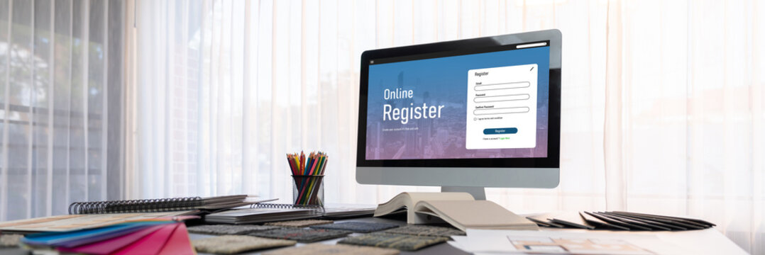 Online registration form for brisk form filling on the internet website - Powered by Adobe