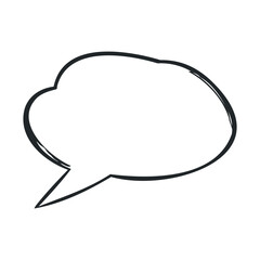 Blank speech bubble illustration for text or comic design