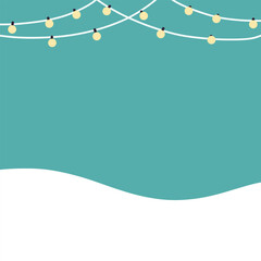 Winter Background with String Lights
