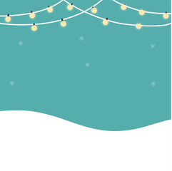 Winter  Lights and Snow Background