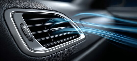 Sleek Modern Automotive Air Vent Design Enhancing Strong Air Circulation and Climate Control