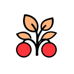 A Minimalistic 2D flat icon featuring a radish, clean vector design, simple illustration style, isolated on a white background, modern element in vector and EPS format. simple design