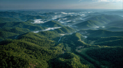 Ozarks Birdseye View created with Generative AI Technology, ai, generative