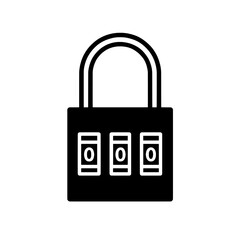 Vector Illustration of Combination Padlock Icon in Black and White

 

