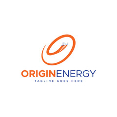 Cable Origin Energy logo power logo design template
