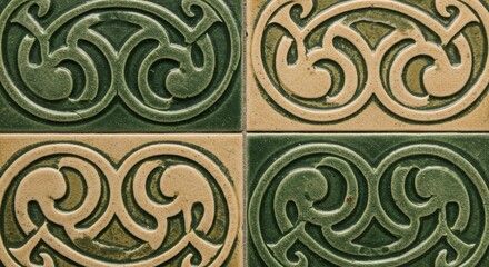 Patchwork Collage Retro Tile Pattern Vintage Background