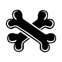 Fototapeta premium Dog Bone Silhouette Icon Design