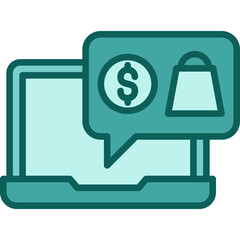 Online Business solid icon