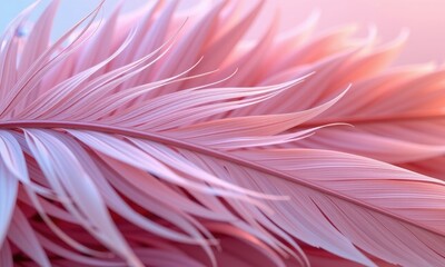 Obraz premium Abstract pastel feather background, soft and dreamy texture, delicate color palette, artistic design element, beauty, colorful