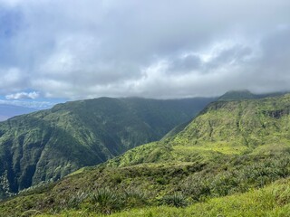 mountain landscape with clouds