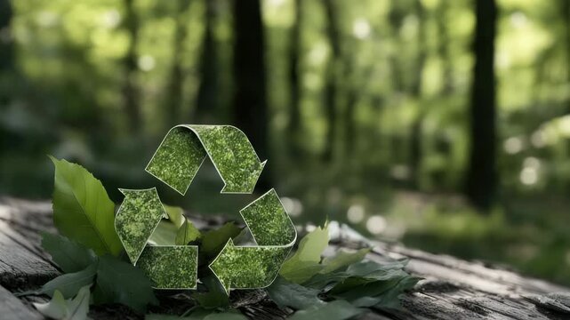 Green initiative mark: recycle motif, planet sign, forest backdrop, clean shape, habit poster, eco call, earth card, future text, nature design, action stripe, tone idea, symbol space