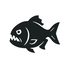 Piranha icon with jagged, triangular sharp teeth.