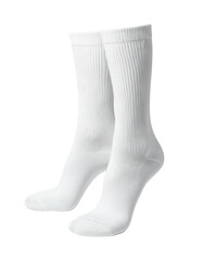 A pair of white athletic socks