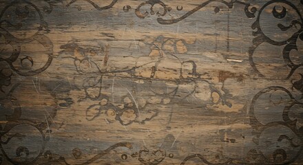 Wood Texture with Decorative Pattern Variations