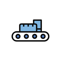 boat icon on round internet button