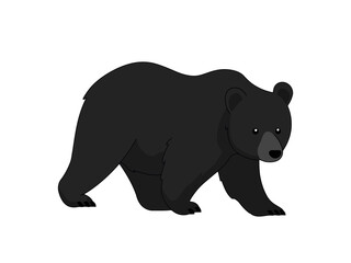Bear Silhouette in Minimalist Style