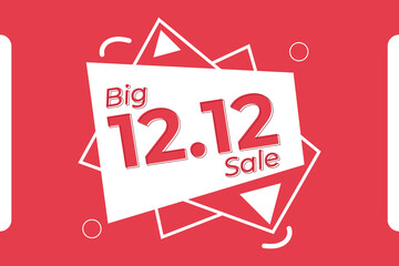 12.12 sale tag design label vector template