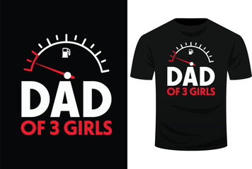 Dad of 3 Girls Father's Day Dad 2 Svg Design