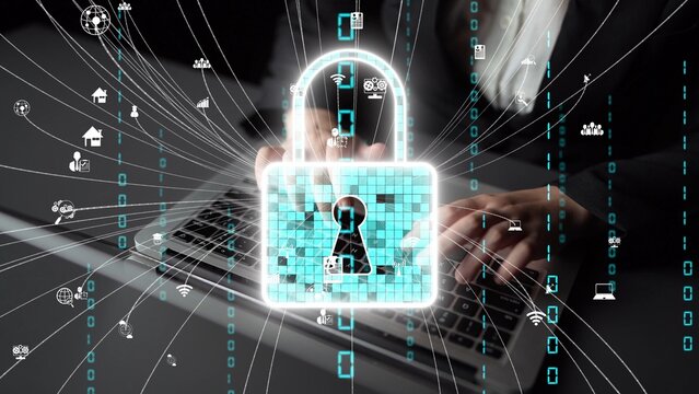 This image illustrates the concept of digital security, featuring a bright padlock over a laptop, highlighting the importance of data protection in the modern digital landscape. Xenic