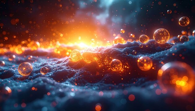 Glowing Nanoparticles Interacting with Cellular Structures