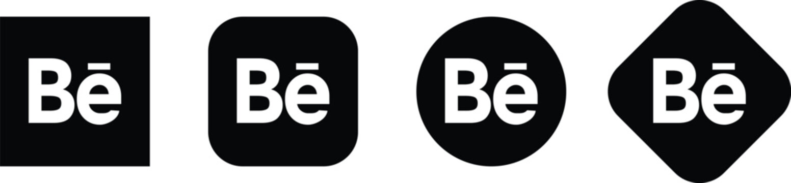 
Behance logo icon. popular Social Media Design. Ideal for creative portfolios, UI/UX design. Behance application logo symbol.
