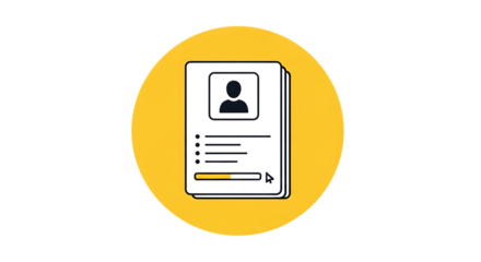 Vector art of profile card for user interface and web design