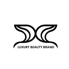 Fototapeta premium Minimalist luxury beauty brand logo design isolated on white background for cosmetic, fashion, or wellness company