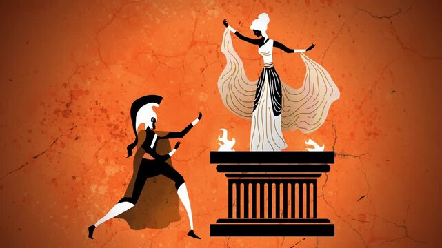 spartan consulting the dancing oracle of delphi in greek mythology