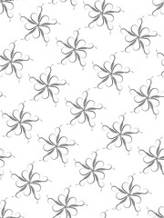 A vibrant, seamless floral pattern vector illustration with vintage flowers, leaves, and a butterfly for textile design, wallpaper, and decoration