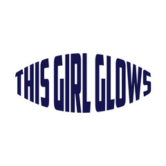 This girl glows t shirt, retro wavy groovy vintage repeat text typography art with peach background, groovy t shirt design, groovy art. Retro vintage inspirational quote and flowers.