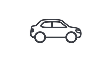Car vehicle automobile transport drive automotive auto motorcar travel machine line drawing icon design