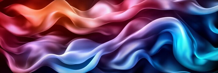 Obraz premium Elegant and Colorful Waves in a Smooth Abstract Design with Flowing Shapes and Textured Patterns