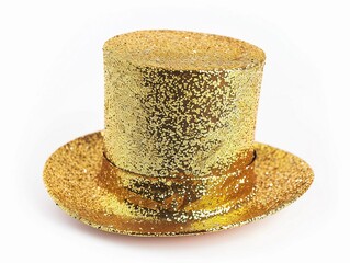 Sparkling gold party hat suitable for festive celebrations and special events in various locations